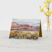 神の恵みがあなたの誕生日砂漠の山に カード (黄色い花)