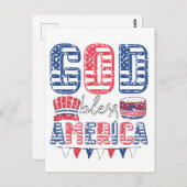 神の恵みがアメリカに ポストカード (正面/裏面)