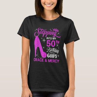 神の恵みで私の50誕生日に踏み込む Tシャツ