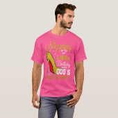 神の恵みとともに私の天秤座誕生日に踏み込む Tシャツ (正面フル)