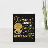 神の恵みとともに私の定年退職を迎える カード (正面)