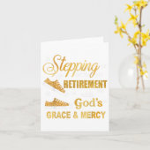 神の恵みと共に私の引退へと歩み始める カード (黄色い花)