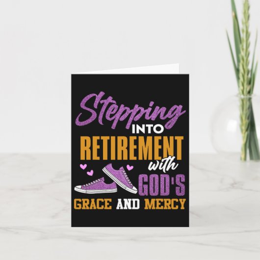 神の恵みと共に私の引退へ カード (正面)