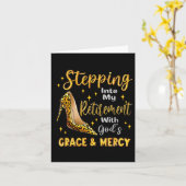 神の恵みと慈しみと共に私の定年退職へ一歩 カード (黄色い花)