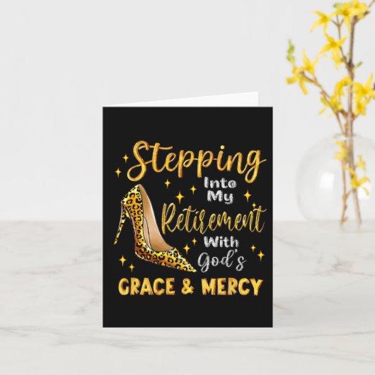 神の恵みと慈しみと共に私の引退へ カード (黄色い花)