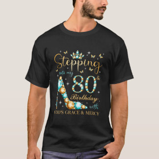 神の恵みと慈悲と共に私の80歳へ Tシャツ