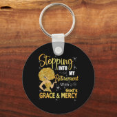 神の恵みとMによって私の引退に踏み込む キーホルダー (正面)