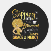 神の恵みとMによって私の引退に踏み込む ラウンドシール (正面)