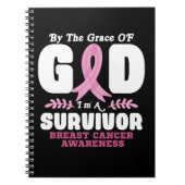 神の恵みによって生き残った乳がんで ノートブック (正面)