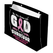 神の恵みによって生き残った乳がんで ラージペーパーバッグ (正面アングル)