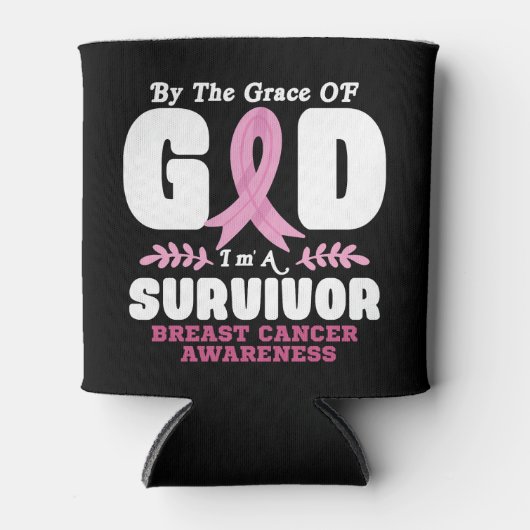 神の恵みによって生き残った乳がんで 缶クーラー (正面)