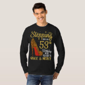 神の恵みによって私の53誕生日に踏み込む Tシャツ (正面フル)