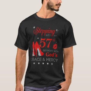 神の恵みによって57誕生日に踏み込む Tシャツ