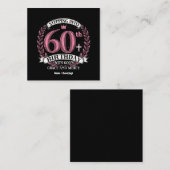 神の恵みによって60誕生日に踏み込む スクエア名刺 (正面/裏面)