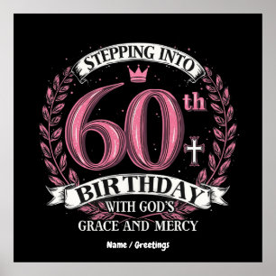神の恵みによって60誕生日に踏み込む ポスター