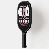 神の恵みにより私は乳がんのサバイバーです ピックルボールラケット (左)