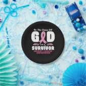 神の恵みにより私は乳がんのサバイバーです ペーパープレート (パーティー)