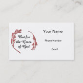 神の恵みのために引用文 コーリングカード (正面)