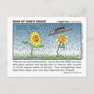 『神の恵みの葉書の雨』 ポストカード