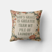 神の恵みは私素晴らしの洗濯物より クッション (裏面)