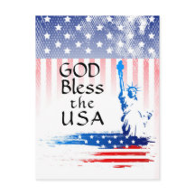 神の恵みをアメリカに 自由の女神像、アメリカ国旗