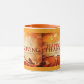 神の恵みを与える幸福な感謝 マグカップ (中央)