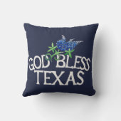 神の恵みテキサス州ブルーボンネットアート「テキサス州ブルーボンネット」 クッション (裏面)