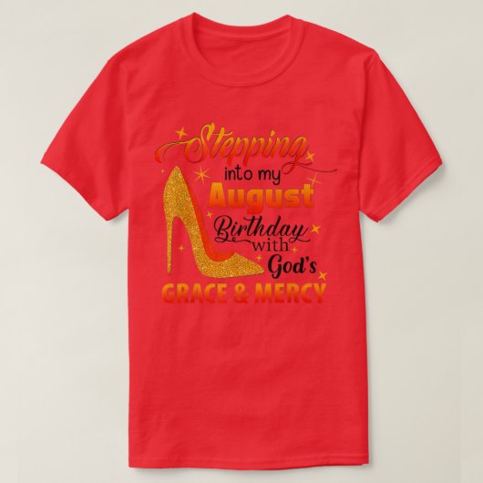 神の恵み威厳があるAで私の誕生日へ Tシャツ (デザイン正面)