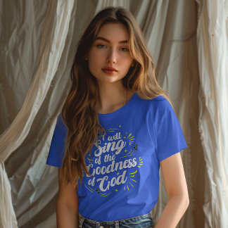 神の恵み タイポグラフィで表現された喜び Tシャツ