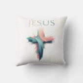 神の恵み：芸術的イエスの十字架 クッション (裏面)