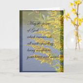 神の悔やみや弔慰カード(黄色い花柄)の平和 カード (黄色い花)