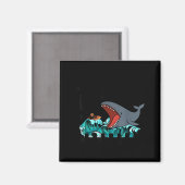 神の意志を行う男クジラのキリスト教 マグネット (正面/裏面)