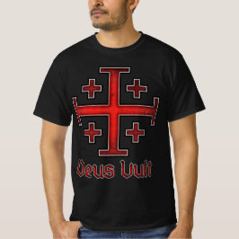 神の意志 騎士団 テンプル騎士 十字軍 十字架 キリスト教 Tシャツ
