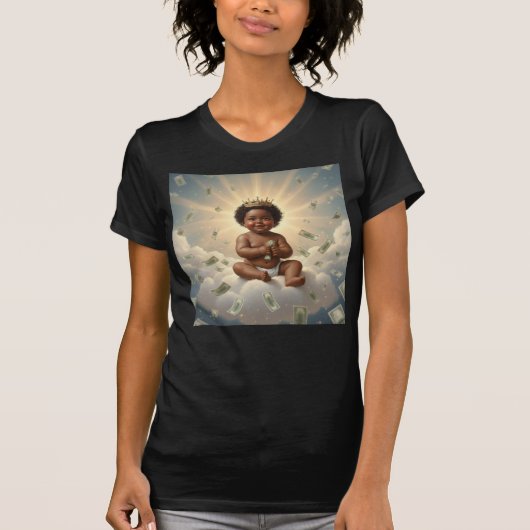 神の愛しい赤ちゃん 神聖な豊かさの祝福アート Tシャツ (正面)