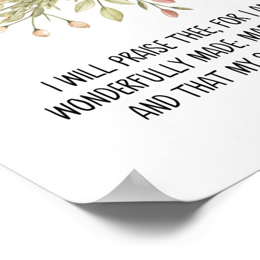 神の愛と創造の証、水彩画聖書 ポスター (角)