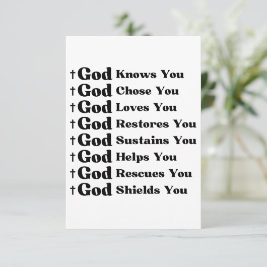 神の愛と約束の信仰に満ちた献身 カード (スタンド正面)