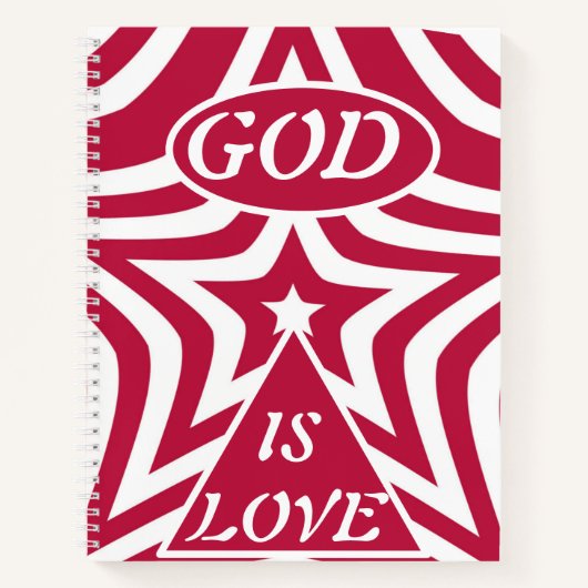 神の愛に生きる:ヨハネ1からの洞察4:16 ノートブック (正面)