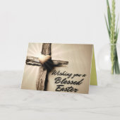 神の愛に祝福されたイースターカード サンキューカード (正面)