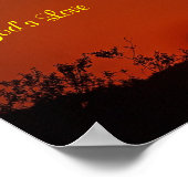 神の愛の夕暮れの中で休む ポスター (角)