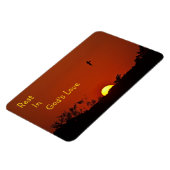 神の愛の夕暮れの中で休む マグネット (左側)