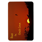 神の愛の夕暮れの中で休む マグネット (縦)