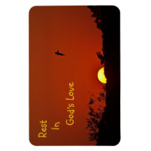 神の愛の夕暮れの中で休む