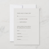 神の愛の結婚式のRSVPカードで 出欠カード (裏面)