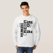 神の愛の聖書のクロスワード男性の長袖 Tシャツ (正面フル)