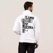 神の愛の聖書的クロスワードフルジップメンズ パーカ (裏面フル)