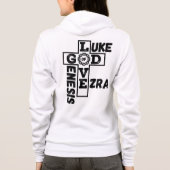 神の愛の聖書的クロスワードフルジップ女性 パーカ (裏面)