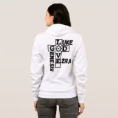 神の愛の聖書的クロスワードフルジップ女性 パーカ (裏面フル)