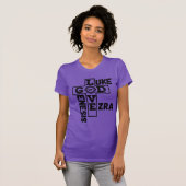 神の愛の聖書的クロスワード女性 Tシャツ (正面フル)