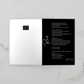 神の愛の詩の腕の中に残る 箔グリーティングカード (外側レイダウン)