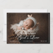 神の愛の誕生の発表カード 案内状 (正面)